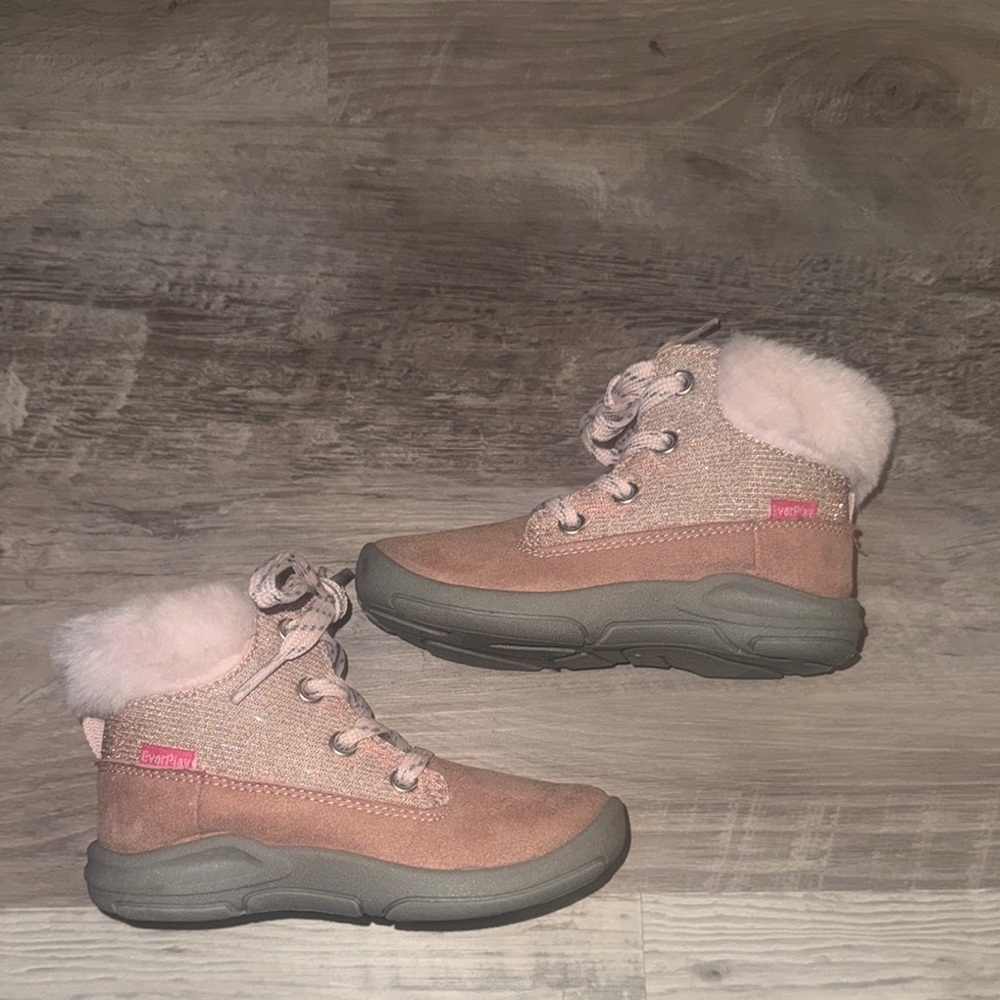 Carter's Pink Kids Boots with Fur Trim - Picture 2 of 6